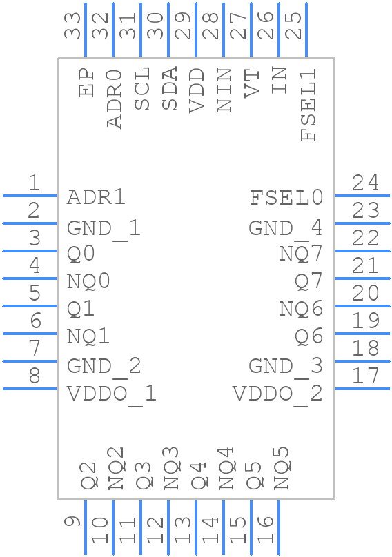 8T74S208C-01NLGI8 - Renesas Electronics - PCB symbol