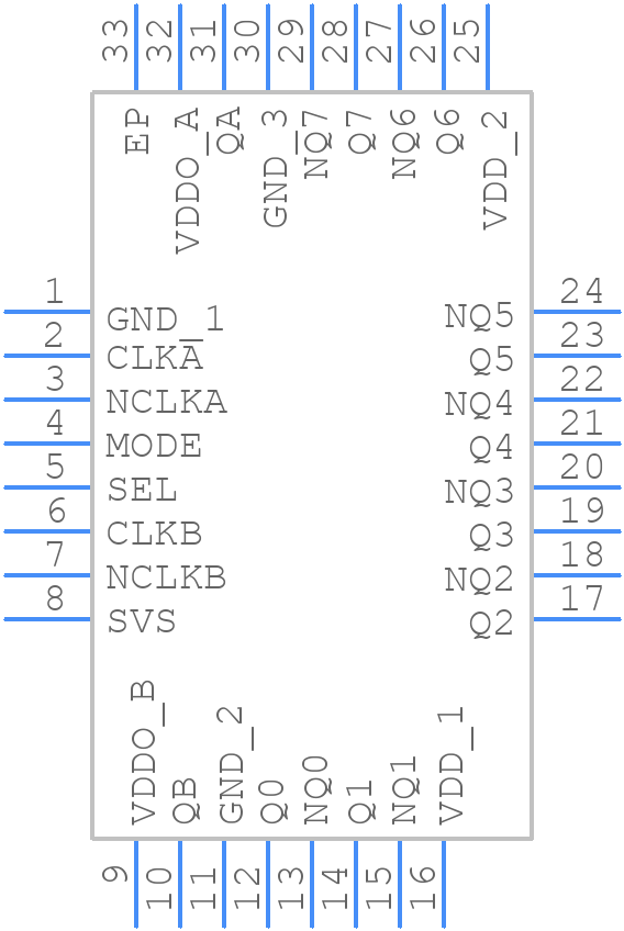 8V34S208NLGI8 - Renesas Electronics - PCB symbol