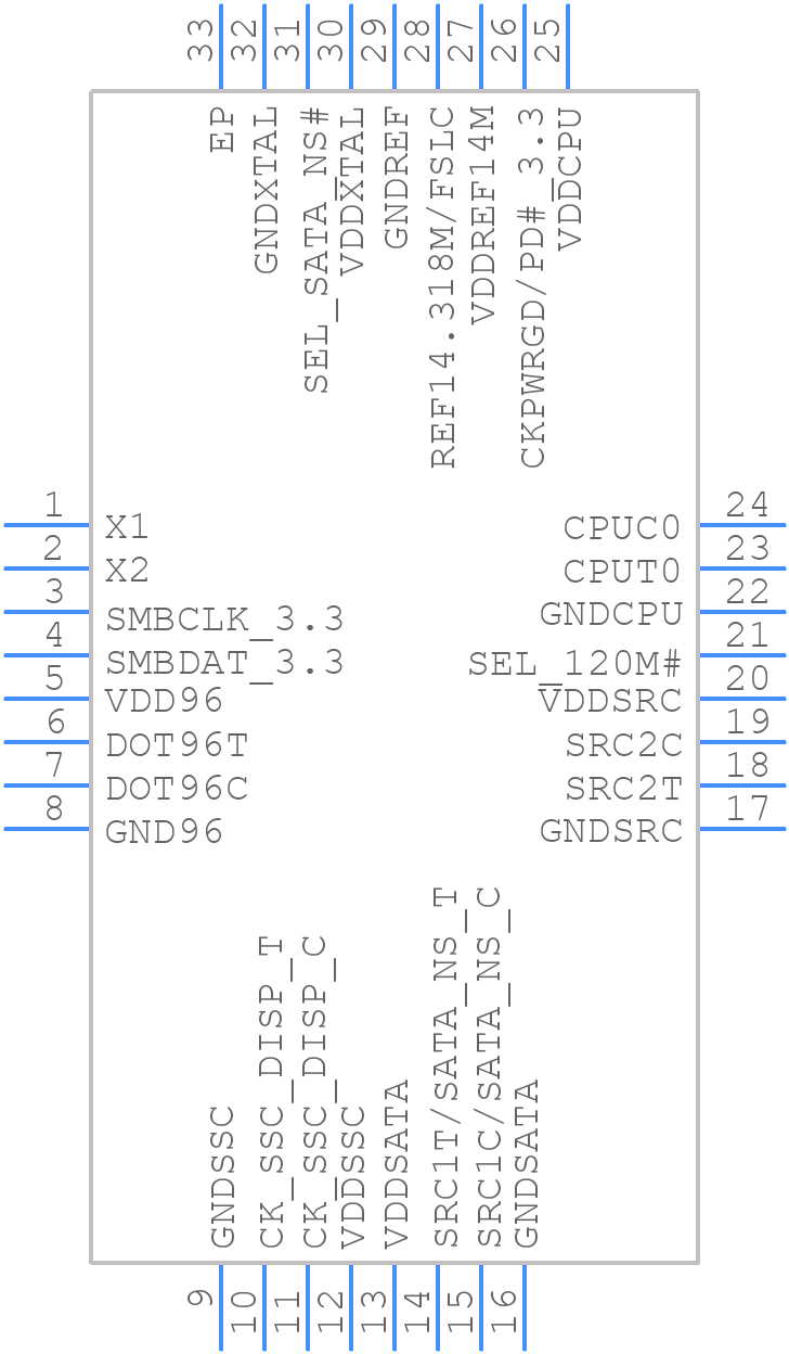 9LRS4903BKLF - Renesas Electronics - PCB symbol