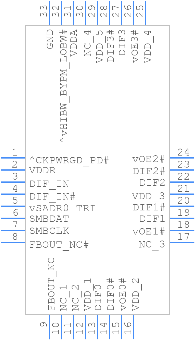 9ZXL0451EKILFT - Renesas Electronics - PCB symbol