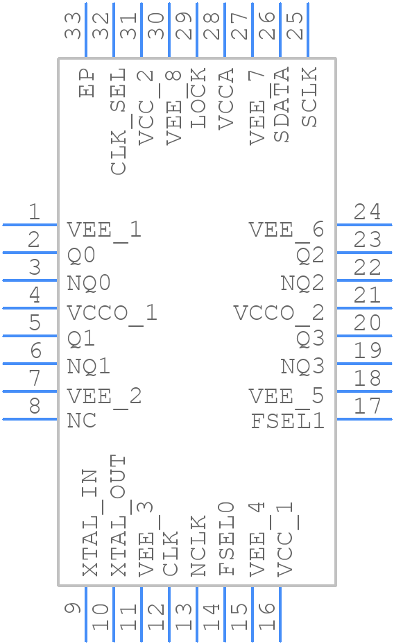 8T49N004A-999NLGI8 - Renesas Electronics - PCB symbol