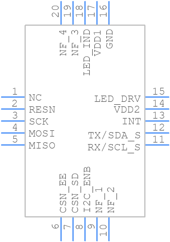 AS7261N-BLGM - ams OSRAM - PCB symbol