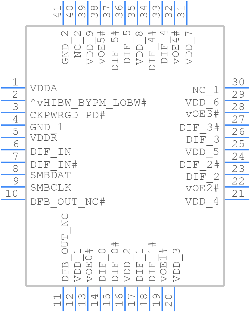 9ZXL0651AKLF - Renesas Electronics - PCB symbol