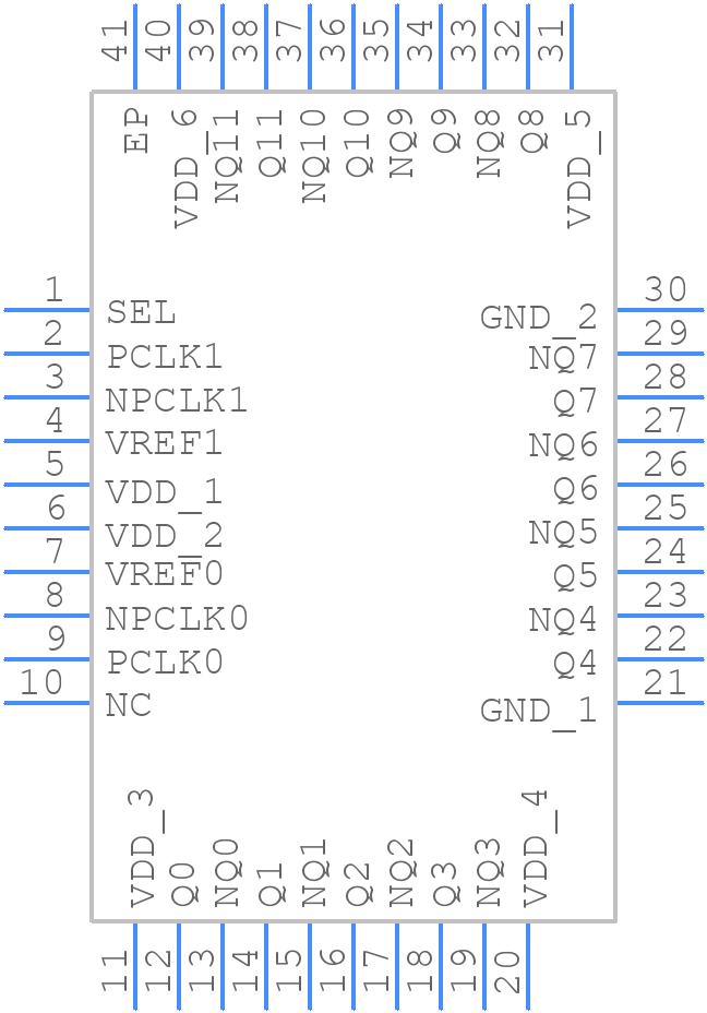 8SLVD1212ANLGI/W - Renesas Electronics - PCB symbol