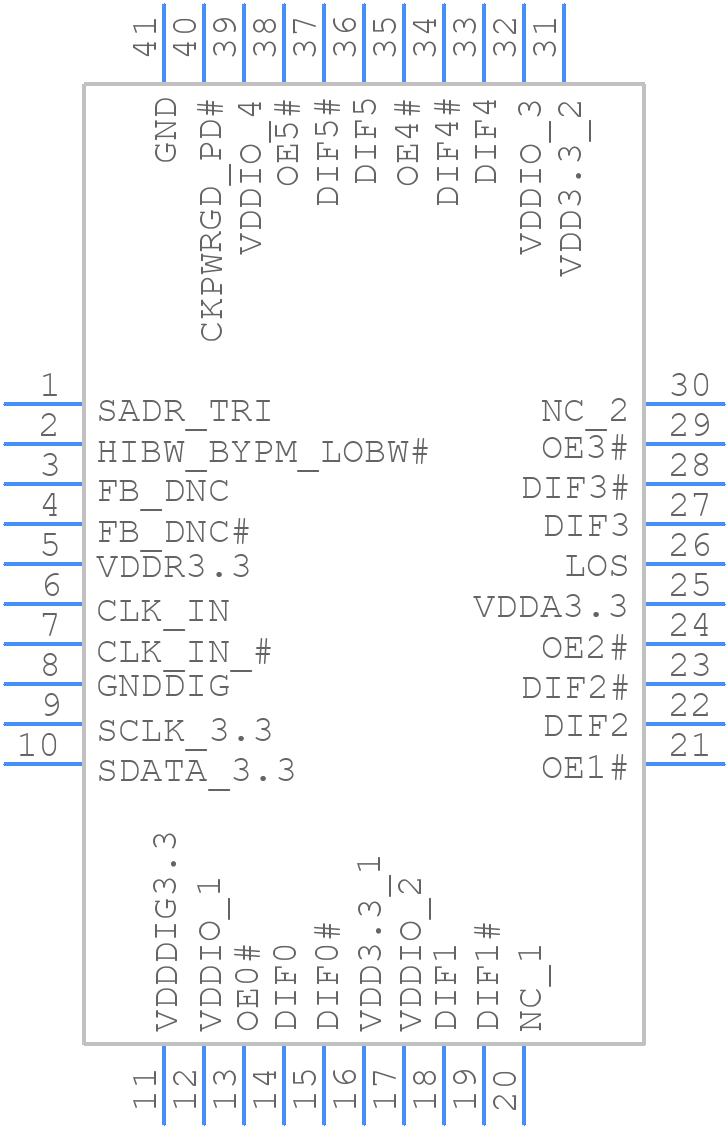 9DBL0653ADLGI - Renesas Electronics - PCB symbol