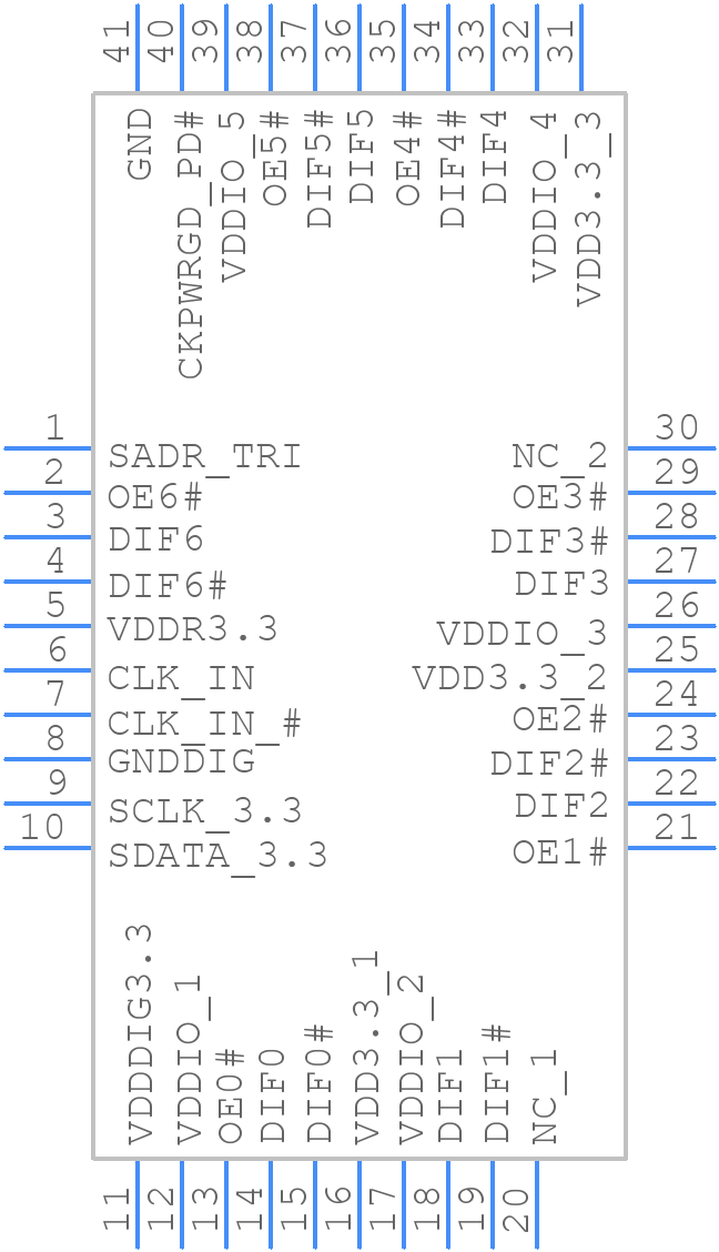 9DBL0741BKILF - Renesas Electronics - PCB symbol