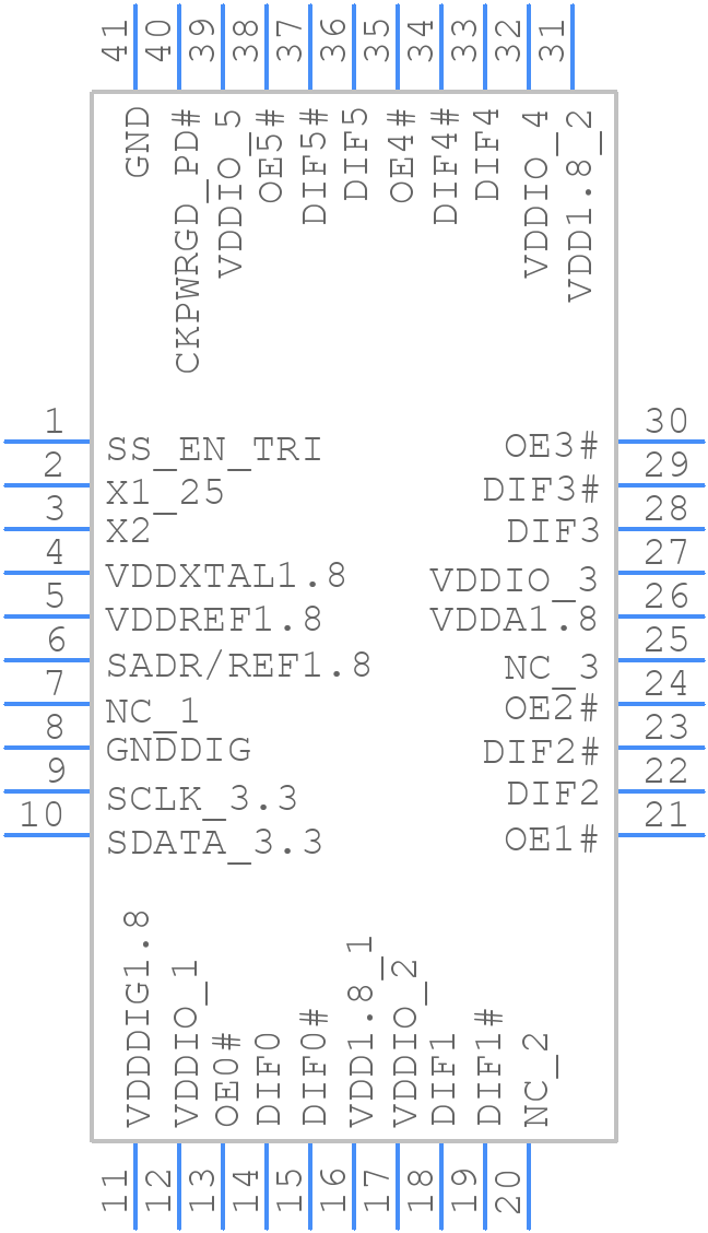 9FGV0631CKLF - Renesas Electronics - PCB symbol