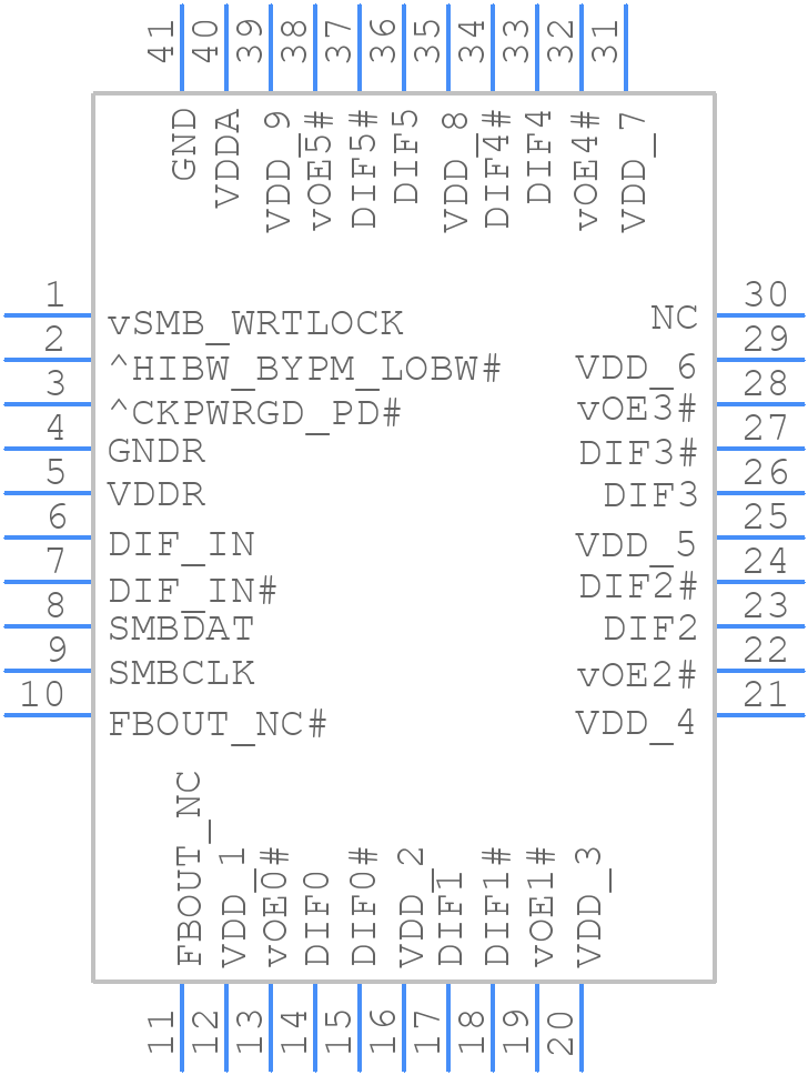 9ZXL0632EKILFT - Renesas Electronics - PCB symbol