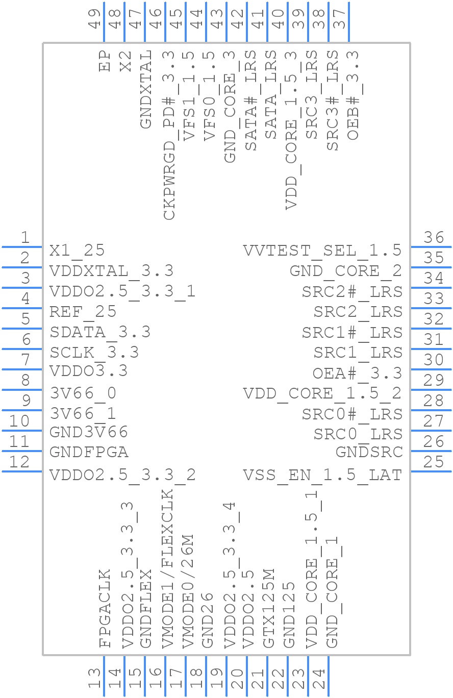 5U49319NLG8 - Renesas Electronics - PCB symbol
