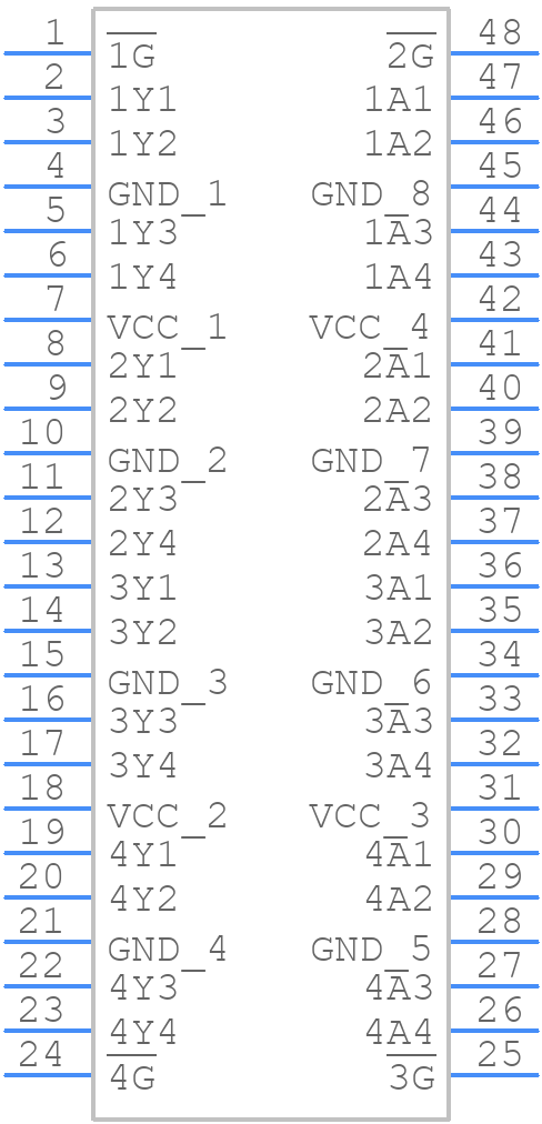 QS3VH16244PAG - Renesas Electronics - PCB symbol