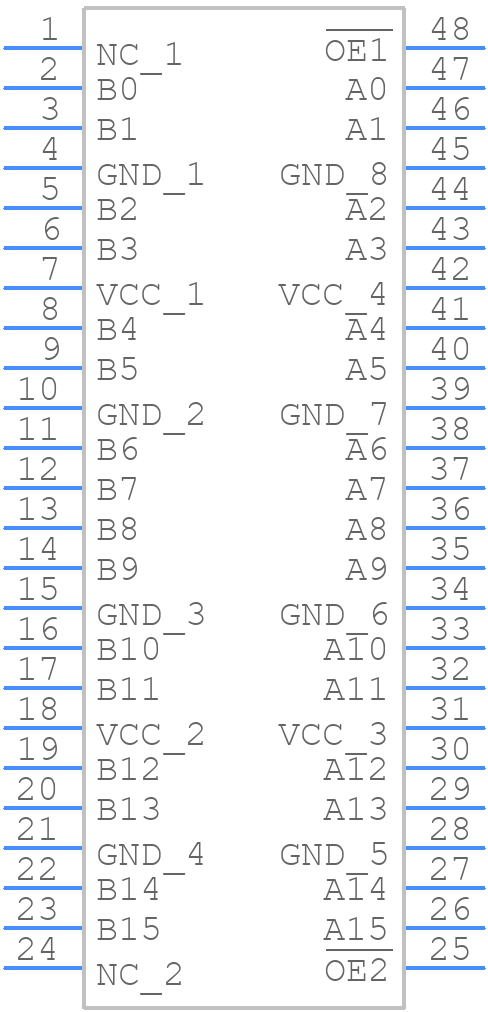 QS3VH16245PAG - Renesas Electronics - PCB symbol