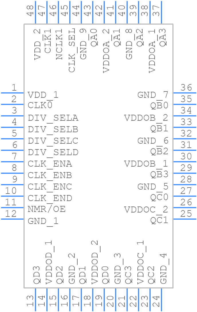 87016AYLF - Renesas Electronics - PCB symbol