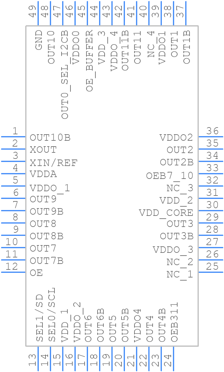 6P41505BNBGI - Renesas Electronics - PCB symbol