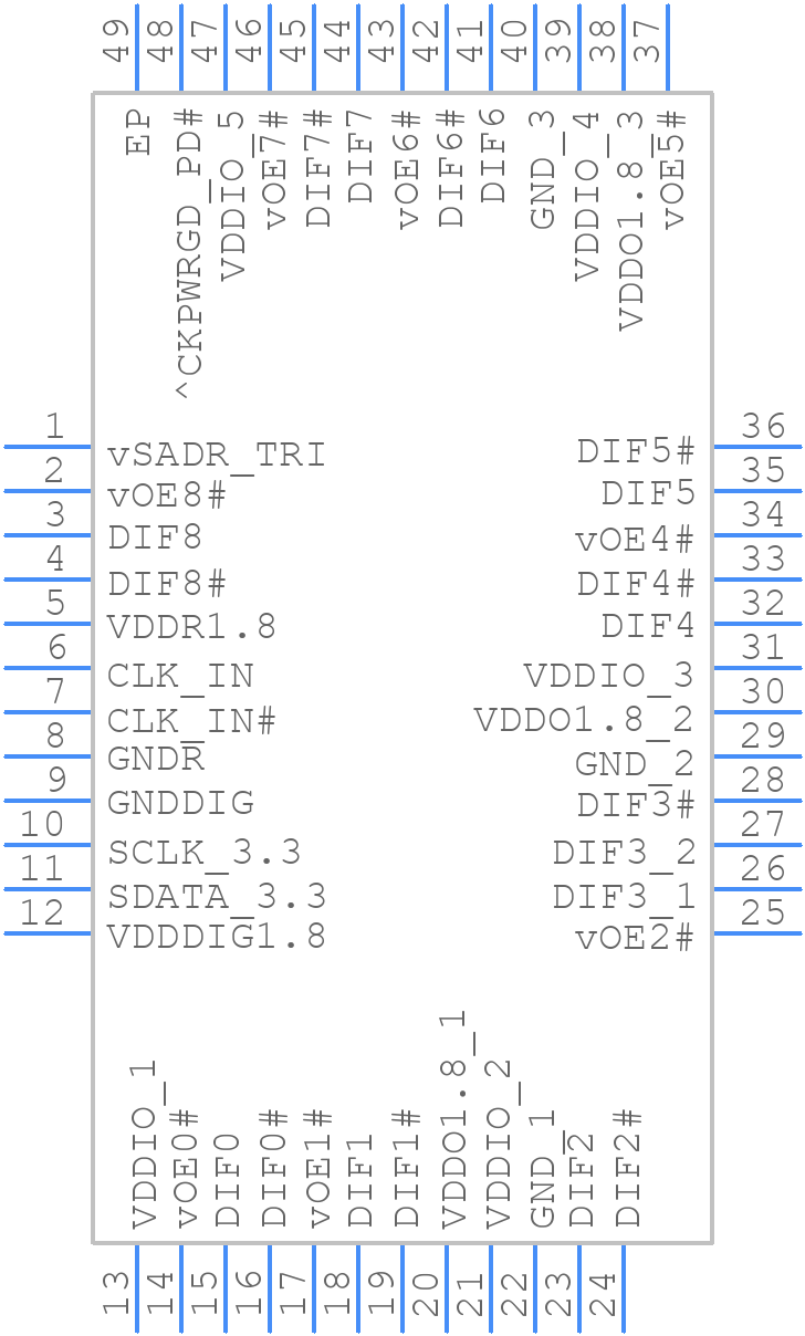 9DBV0941AKILF - Renesas Electronics - PCB symbol