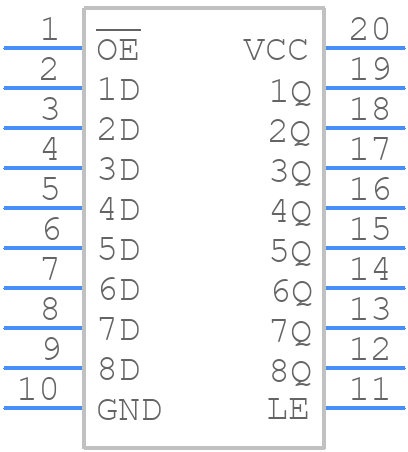 SN74AS573ADWE4 - Texas Instruments - PCB symbol