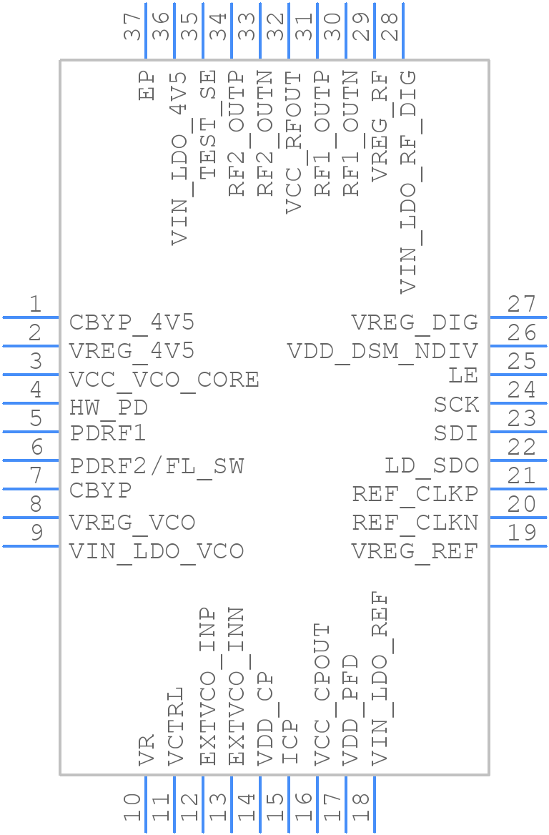 STUW81300TR - STMicroelectronics - PCB symbol