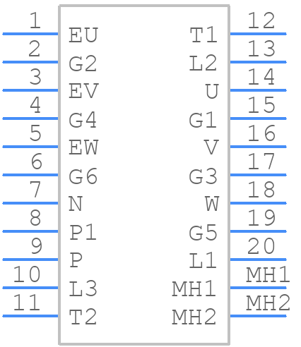 FP10R12W1T7B3BOMA1 - Infineon - PCB symbol