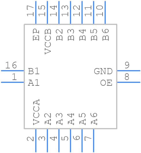 TXB0106RGYR - Texas Instruments - PCB symbol