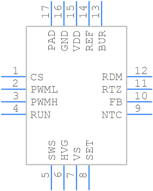 UCC28780RTER - Texas Instruments - PCB symbol