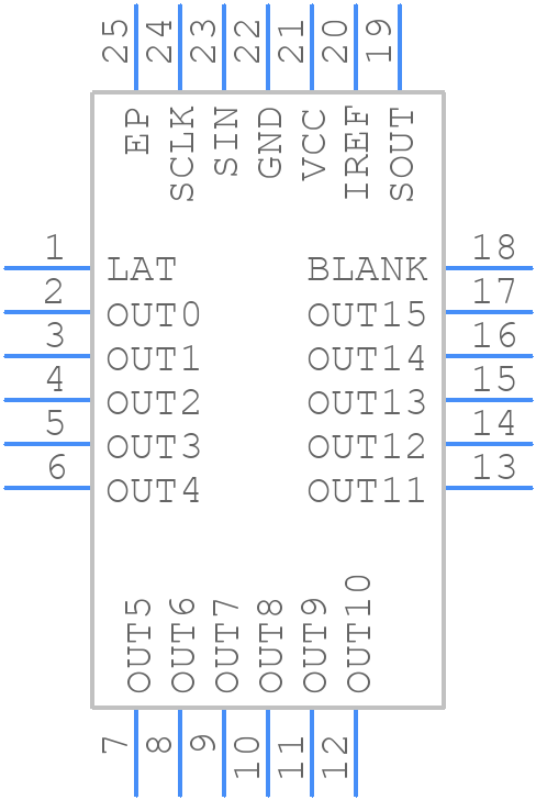 TLC59281RGER - Texas Instruments - PCB symbol
