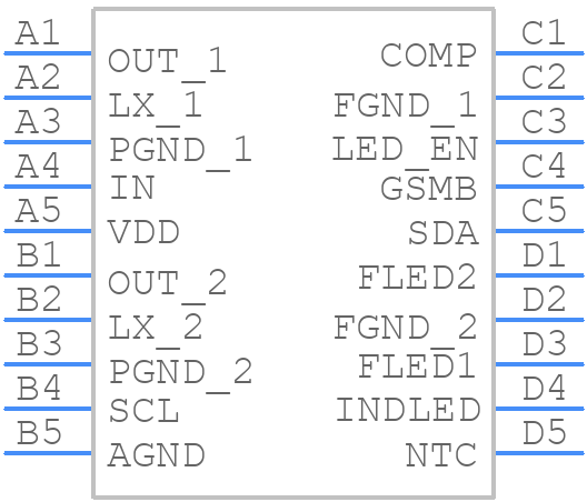 MAX8834YEWP+T - Analog Devices - PCB symbol