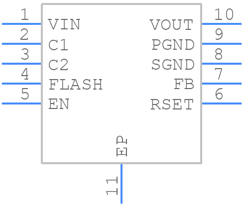 DIO5141BCD10 - DIOO Microcircuits - PCB symbol