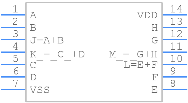 CD4071BPWRG4 - Texas Instruments - PCB symbol