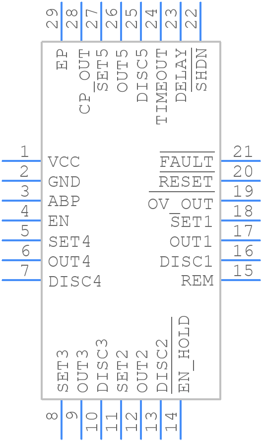 MAX16051ETI+ - Analog Devices - PCB symbol