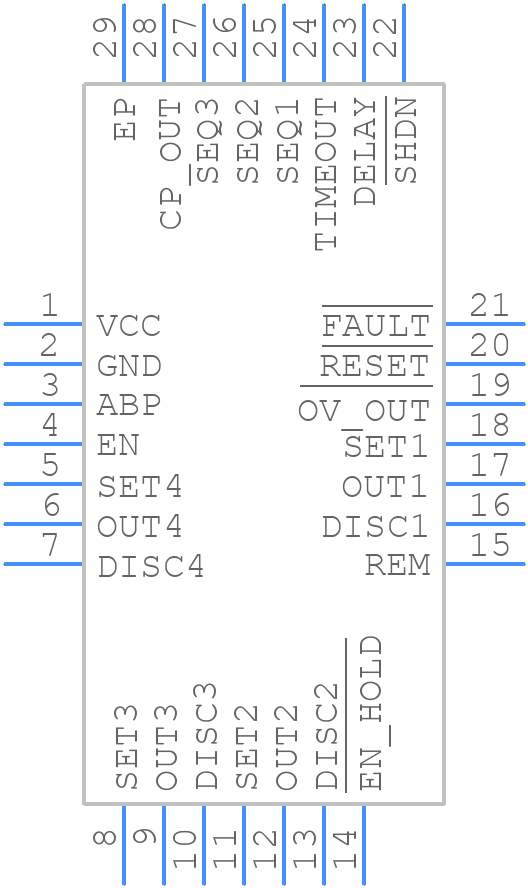 MAX16050ETI+T - Analog Devices - PCB symbol