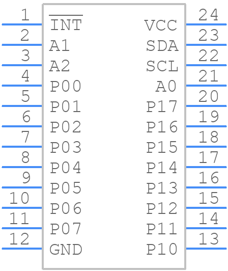 PCF8575DBRE4 - Texas Instruments - PCB symbol