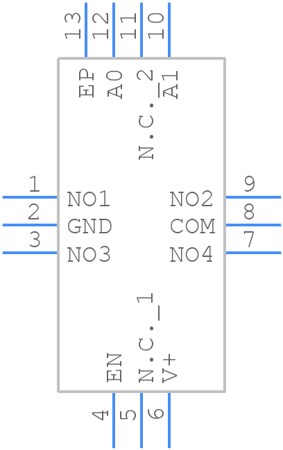 MAX4734ETC+T - Analog Devices - PCB symbol