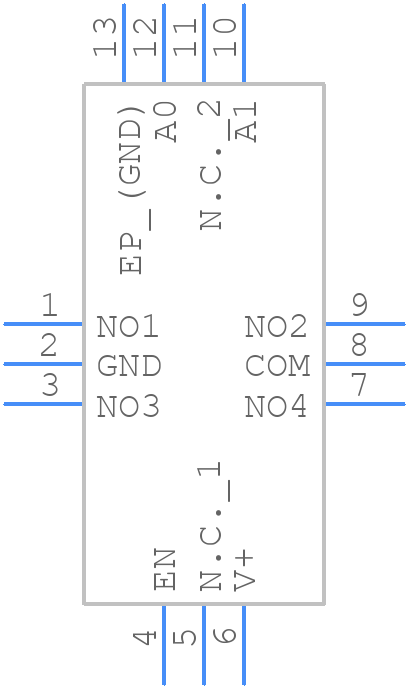 MAX4734ETC+ - Analog Devices - PCB symbol