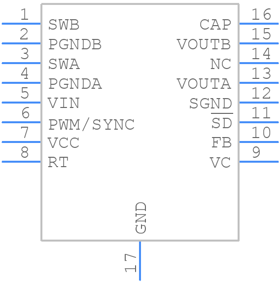 LTC3124IFE#PBF - Analog Devices - PCB symbol