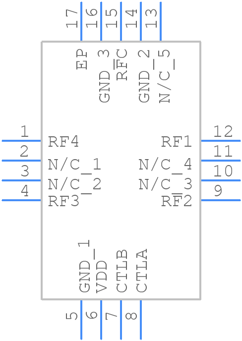 HMC345LP3ETR - Analog Devices - PCB symbol