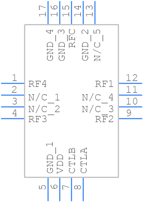 HMC345LP3 - Analog Devices - PCB symbol