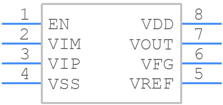 MCP6N16-010E/MS - Microchip - PCB symbol