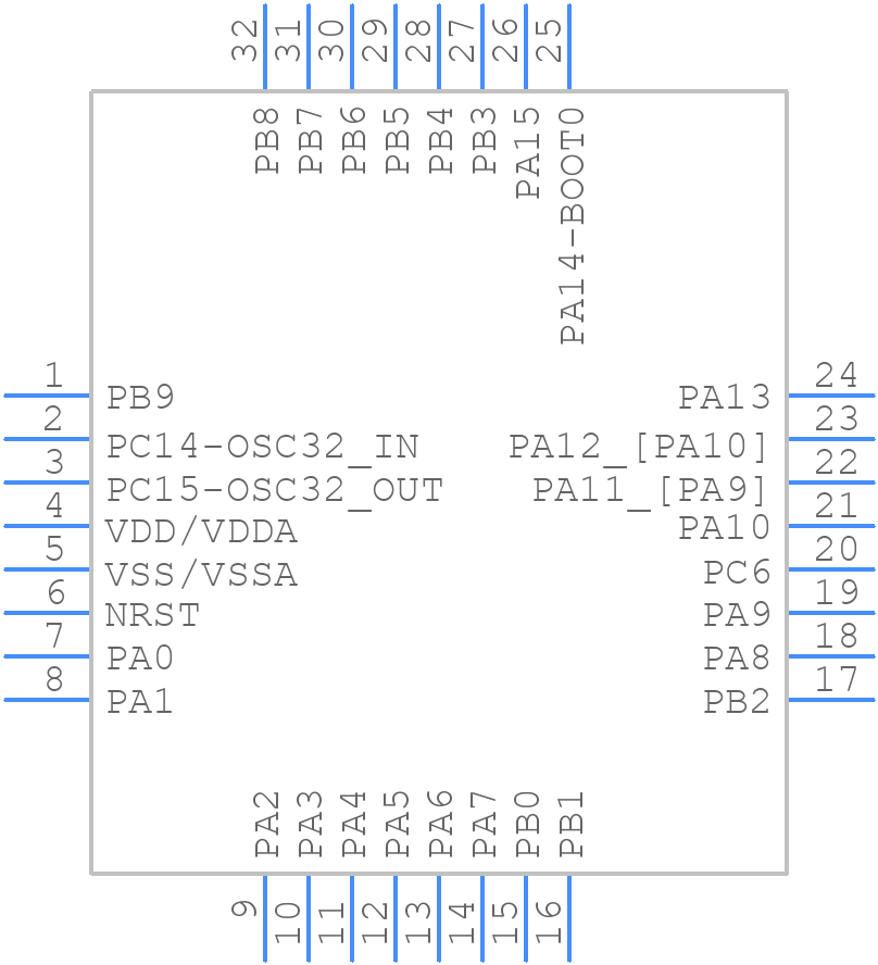 STM32G030K6T6TR - STMicroelectronics - PCB symbol