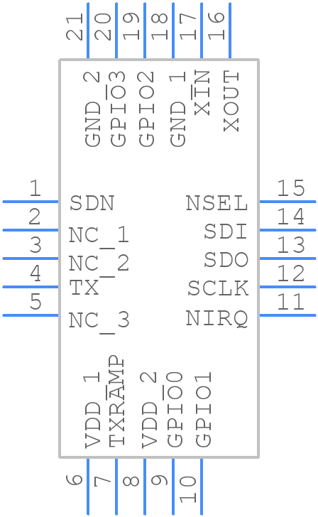 SI4063-C2A-GMR - Silicon Labs - PCB symbol