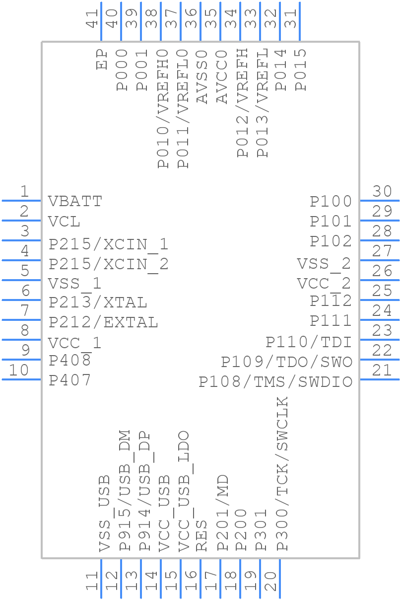 R7FS3A6783A01CNF#AC0 - Renesas Electronics - PCB symbol