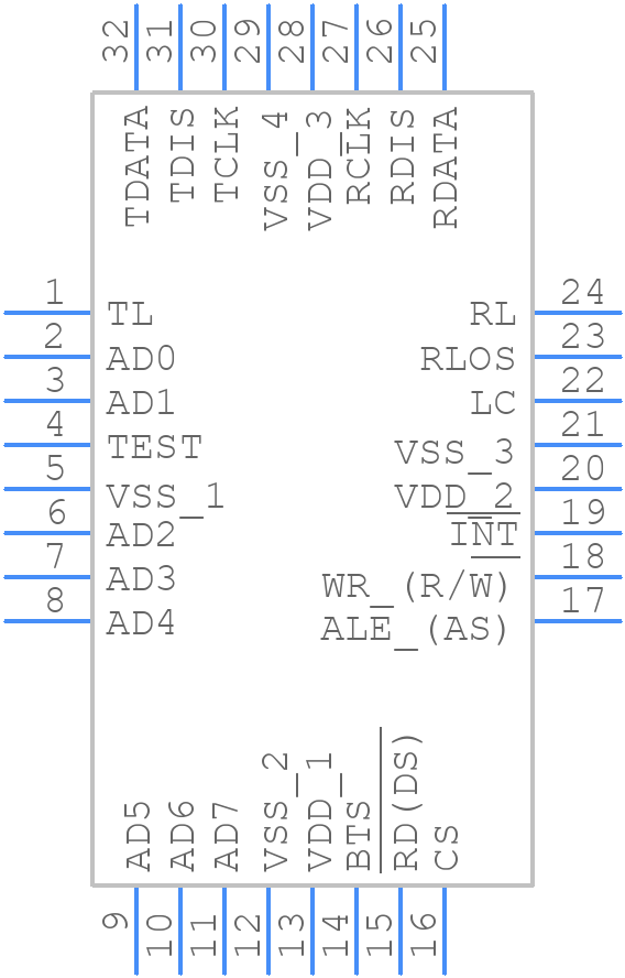 DS2172T - Analog Devices - PCB symbol