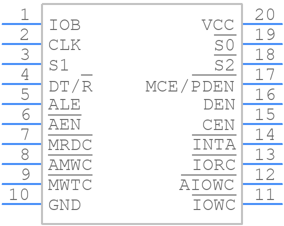 CP82C88Z - Renesas Electronics - PCB symbol