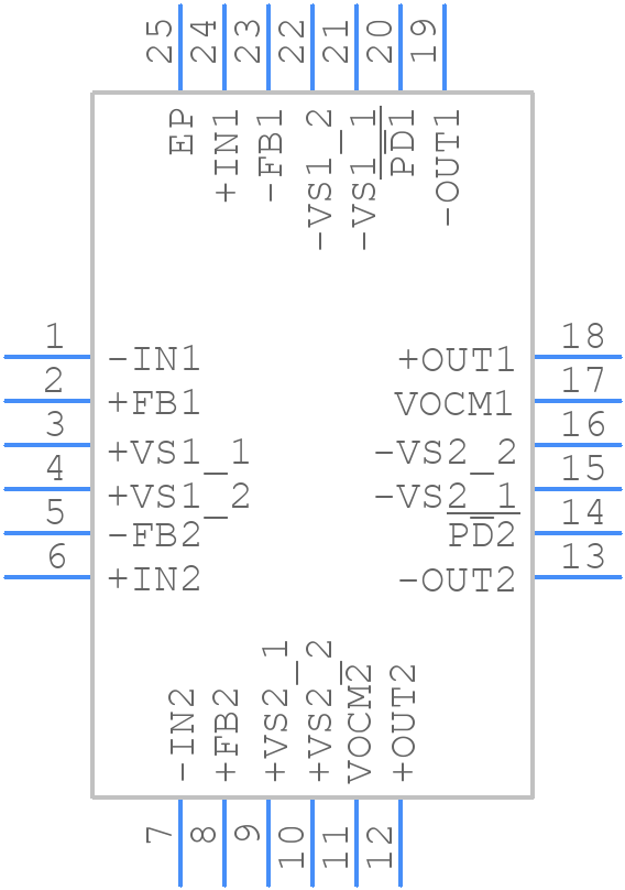 ADA4927-2YCPZ-R7 - Analog Devices - PCB symbol