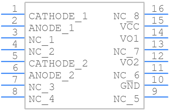 6N134 - Avago Technologies - PCB symbol
