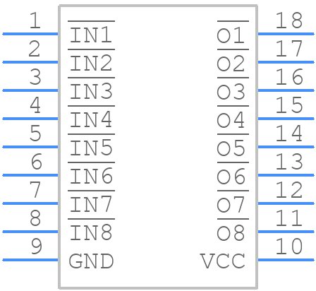 M54583WP - Mitsubishi - PCB symbol