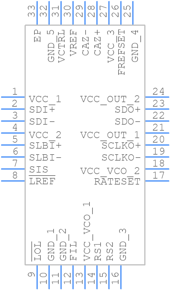 MAX3872ETJ+T - Analog Devices - PCB symbol