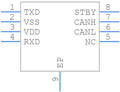 MCP2544FDT-E/MF - Microchip - PCB symbol