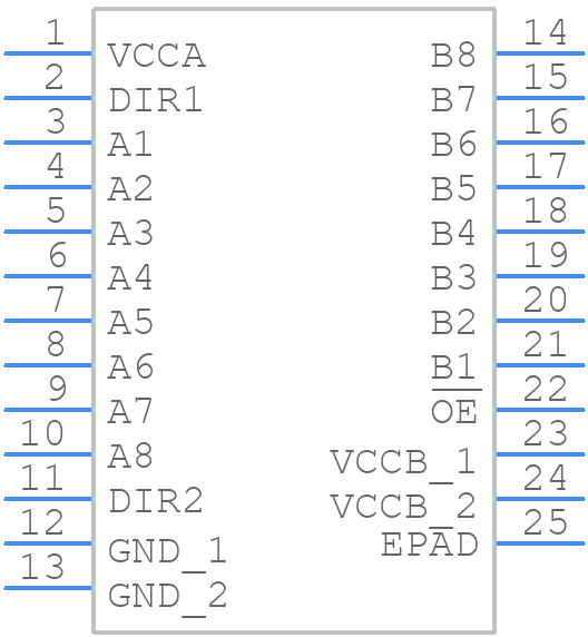 SN74AXC8T245RHLR - Texas Instruments - PCB symbol