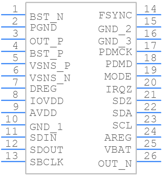 TAS2770RJQR - Texas Instruments - PCB symbol