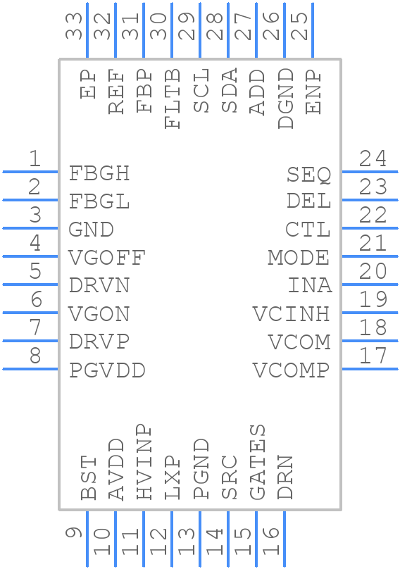 MAX20067GTJ/V+T - Analog Devices - PCB symbol