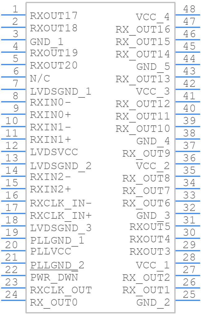 DS90CR216MTDX - Texas Instruments - PCB symbol